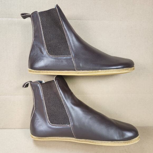 Unbranded Women's Barefoot Zero Drop Chelsea Brown Leather Upper Boots 40 EU - Picture 10 of 12